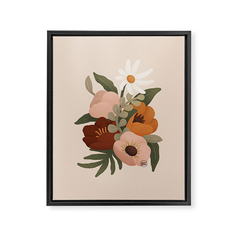 Gloria Floral Framed Canvas Print Gallery Image 8