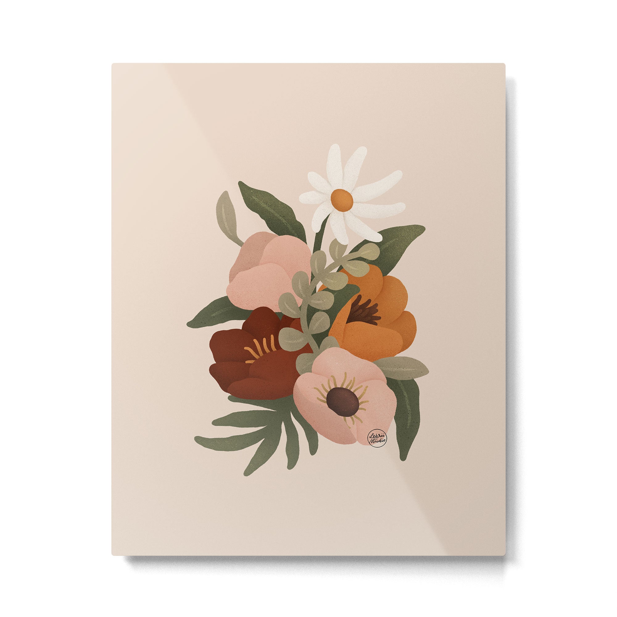 Gloria Floral Metal Print Gallery Image 6