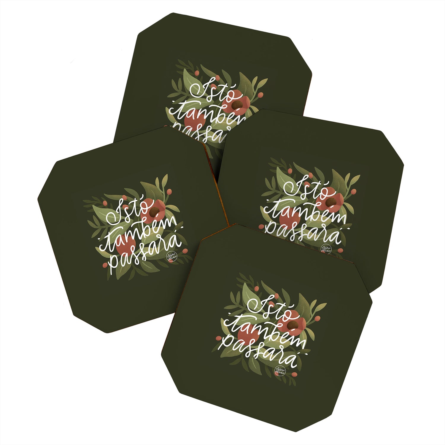 This too shall pass - Lettering Phrase Coaster Gallery Image 1