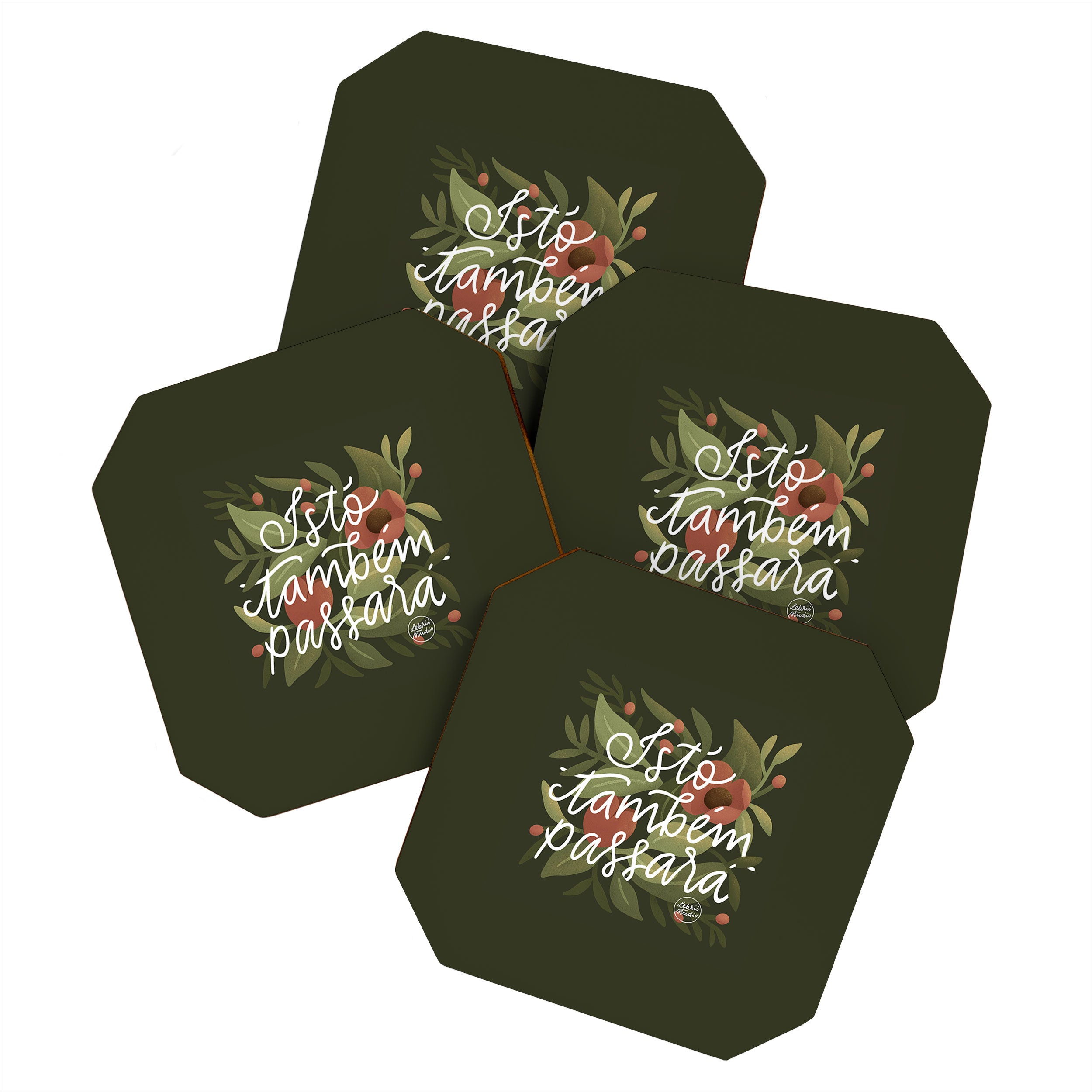 This too shall pass - Lettering Phrase Coaster Gallery Image 1