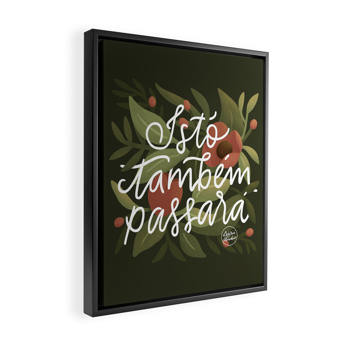 This too shall pass - Lettering Phrase Framed Canvas Print Gallery Image 2