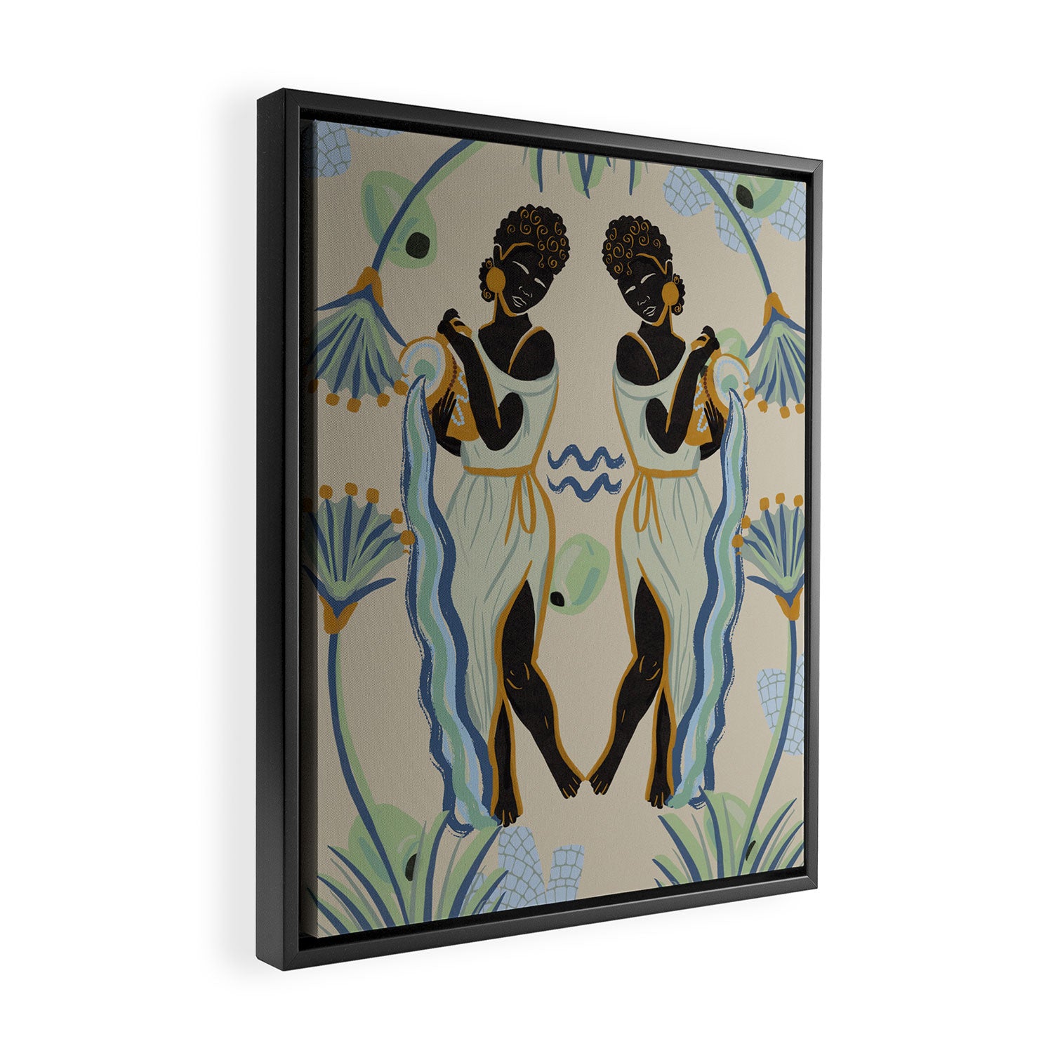 Aquarian's Pour Framed Canvas Print Gallery Image 2