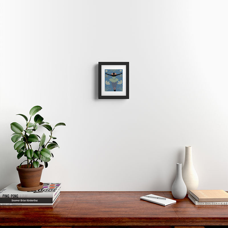 Celestial Balance Lapis Blue Framed Art Print Gallery Image 2
