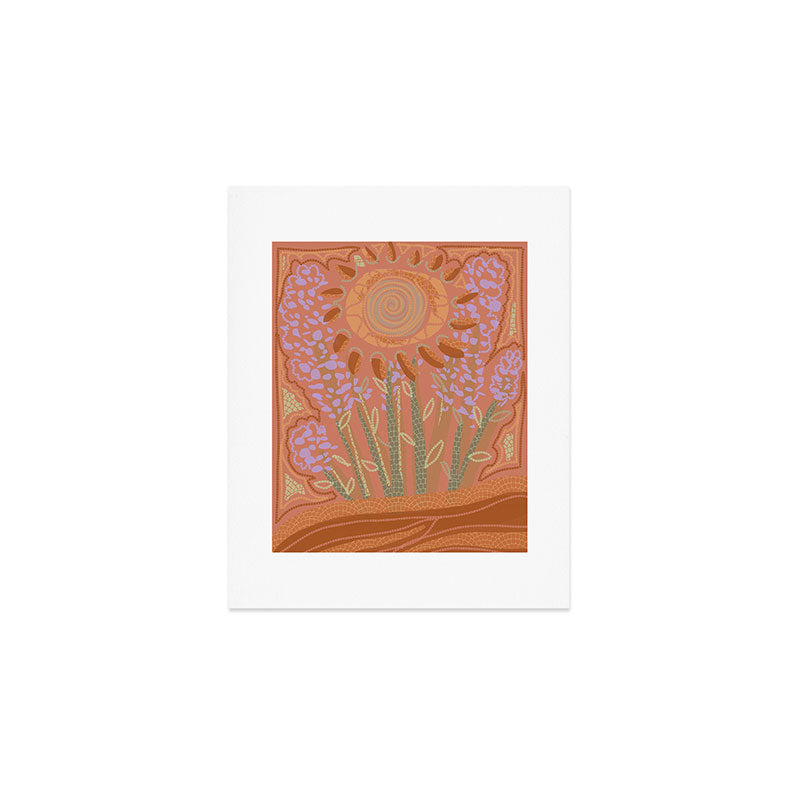 Fields of Burnt Sienna and Lavender Art Print Gallery Image 1