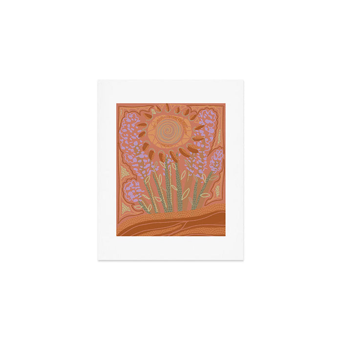 Fields of Burnt Sienna and Lavender Art Print Gallery Image 1