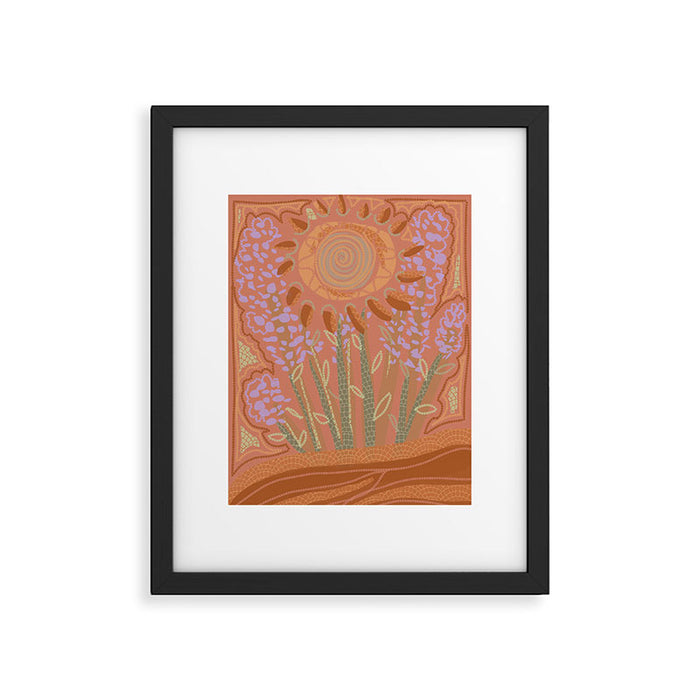Fields of Burnt Sienna and Lavender Framed Art Print Gallery Image 1