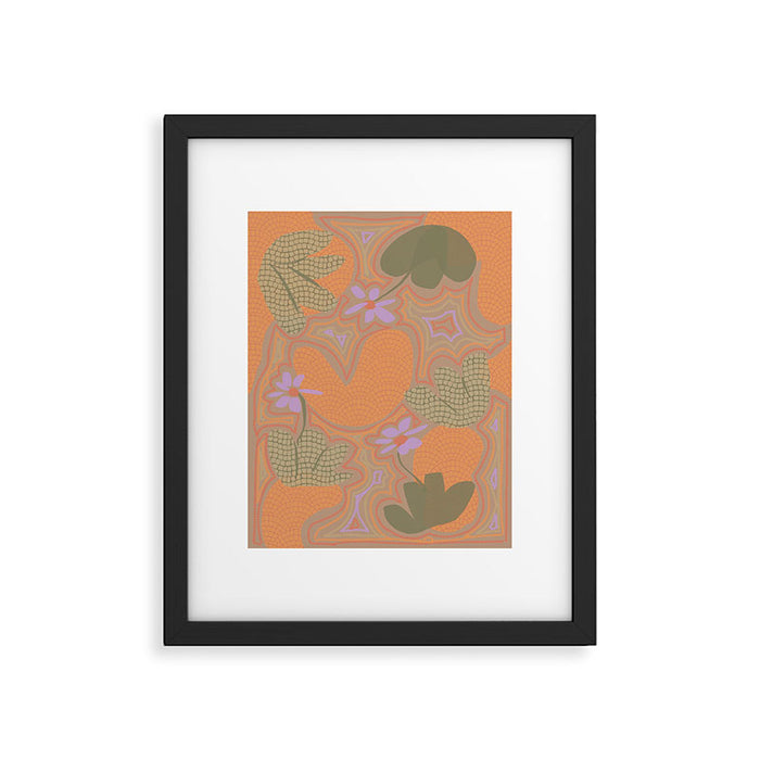 Little Purple Flowers Framed Art Print Gallery Image 1