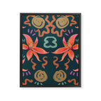 Passion Flower Joy Jade Pattern Framed Canvas Print Gallery Image 6