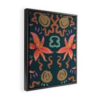 Passion Flower Joy Jade Pattern Framed Canvas Print Gallery Image 2