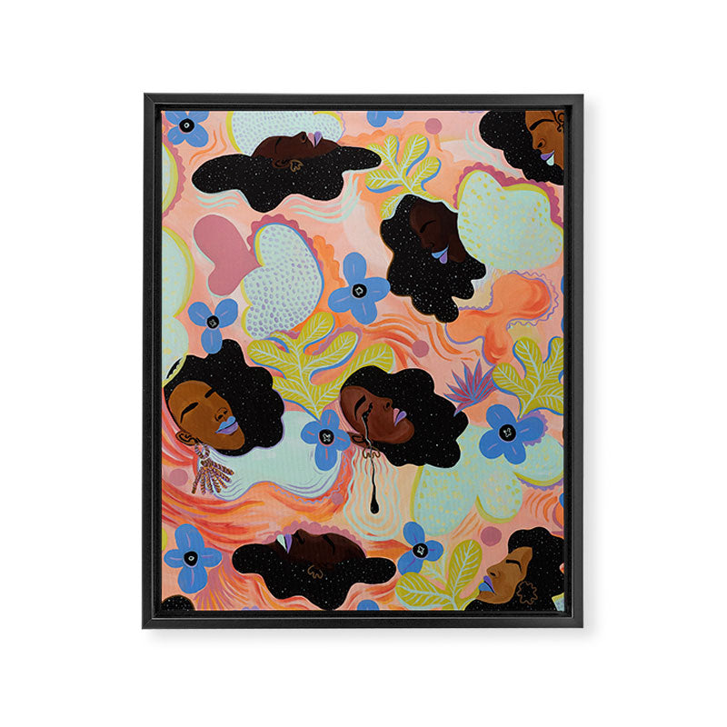 Pools of Us | Coral Botancials Framed Canvas Print Gallery Image 6