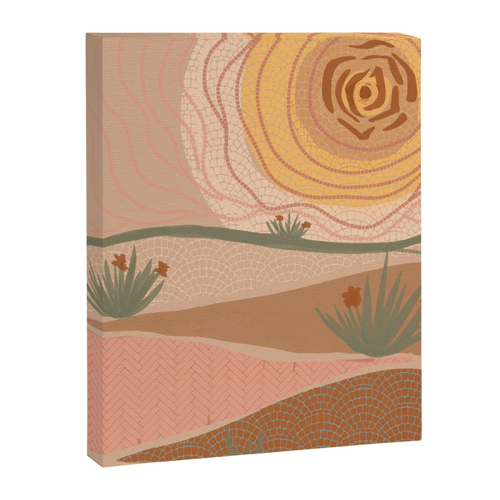 Rosy Sun and Hills Canvas Print Gallery Image 1
