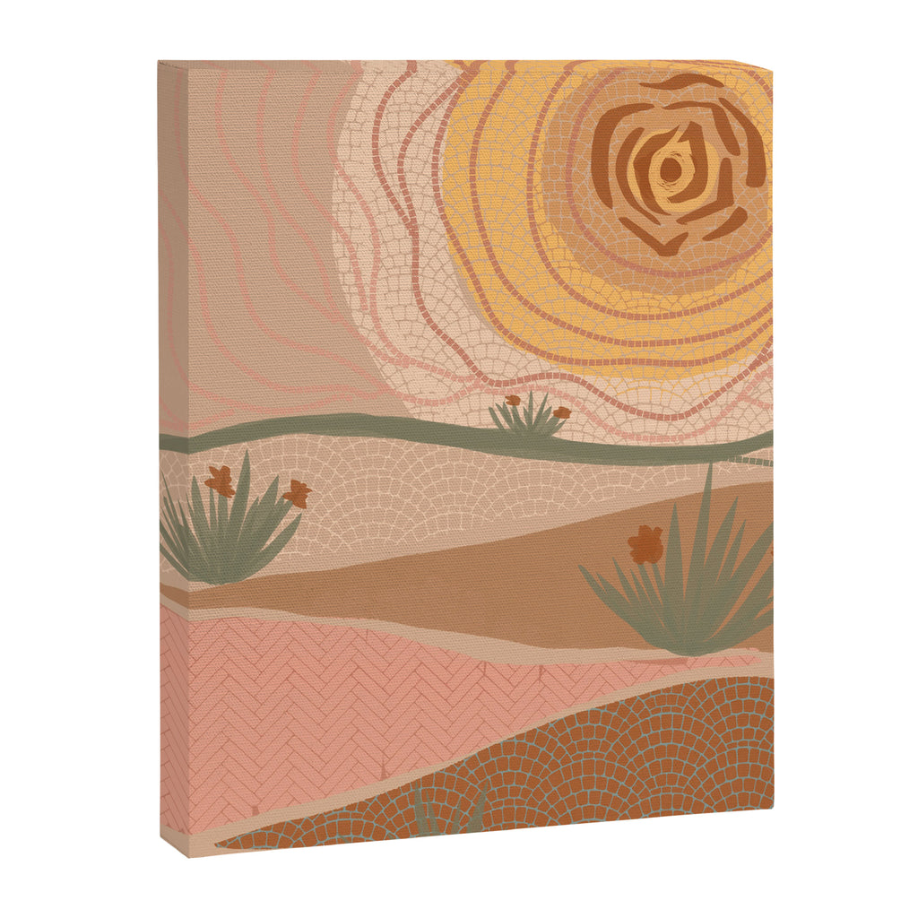 Rosy Sun and Hills Canvas Print Gallery Image 6