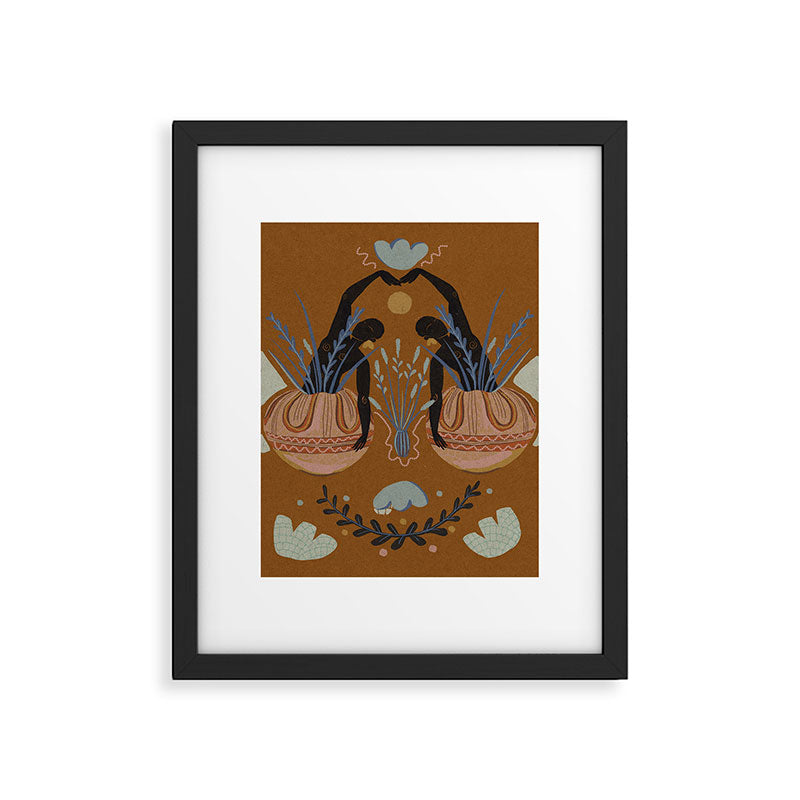 Sister Vessels Brick Red Framed Art Print Gallery Image 5