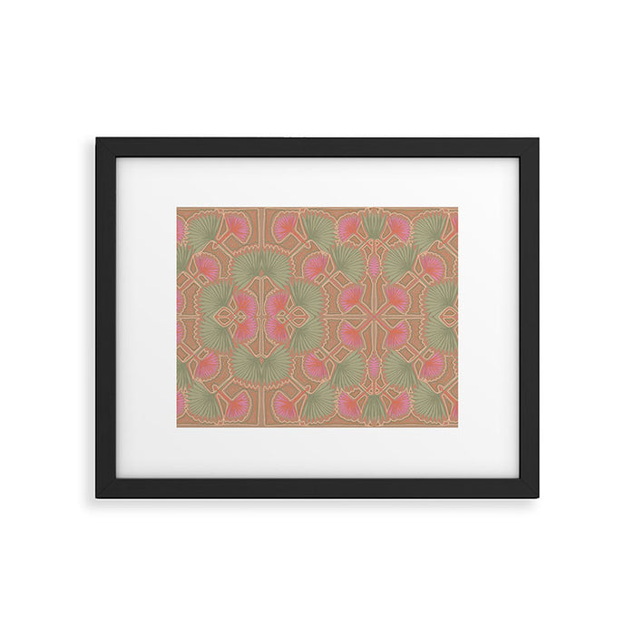 Sun Palms Dusk Tan Framed Art Print Gallery Image 1