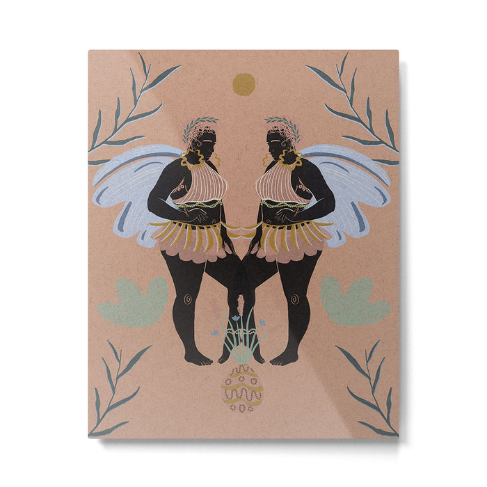 Twin Flames Clay Metal Print Gallery Image 1