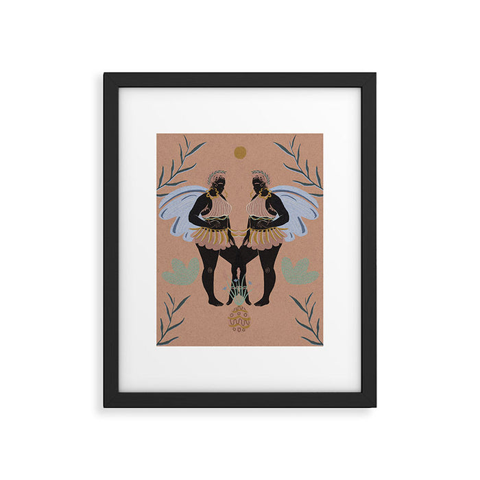 Twin Flames Clay Framed Art Print Gallery Image 1