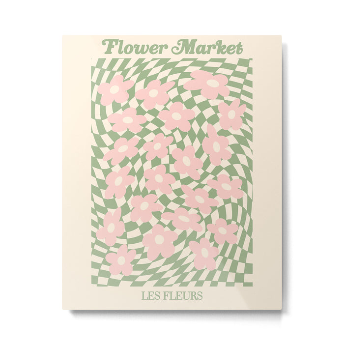 flower market / psychedelic Metal Print Gallery Image 1