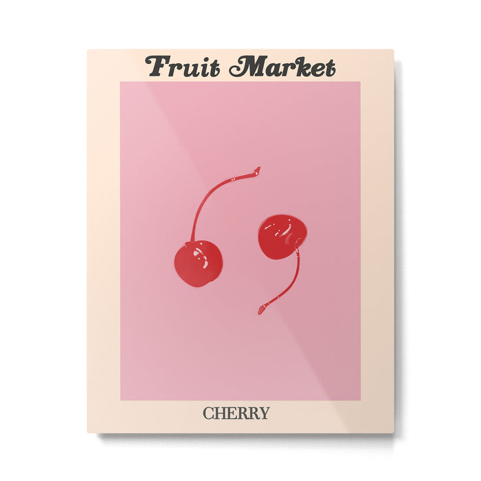 fruit market / cherry Metal Print Gallery Image 1