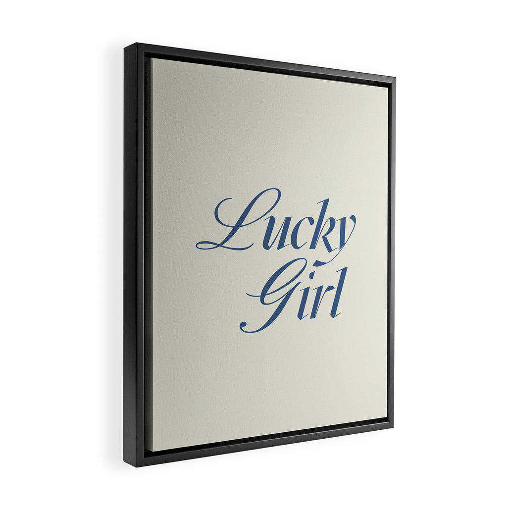 lucky girl Framed Canvas Print Gallery Image 2