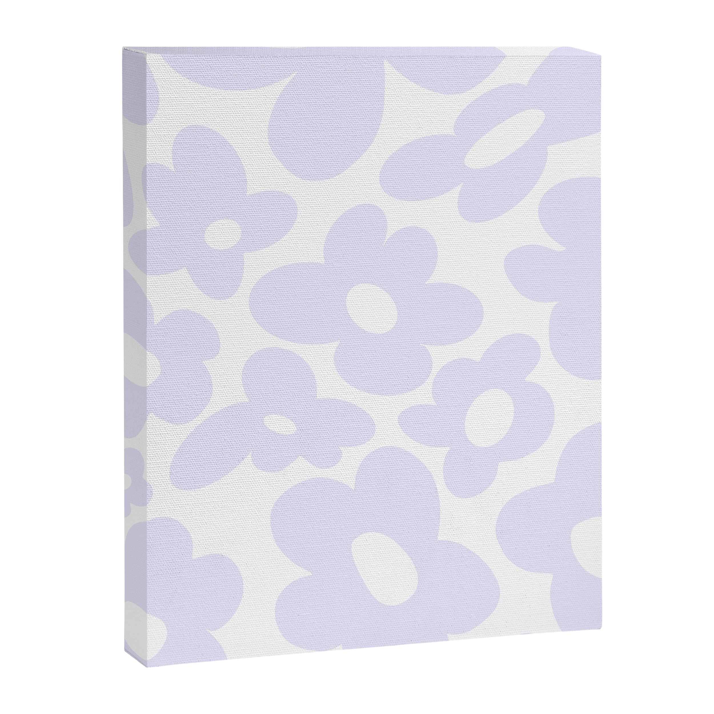 retro flowers / lilac Canvas Print Gallery Image 6