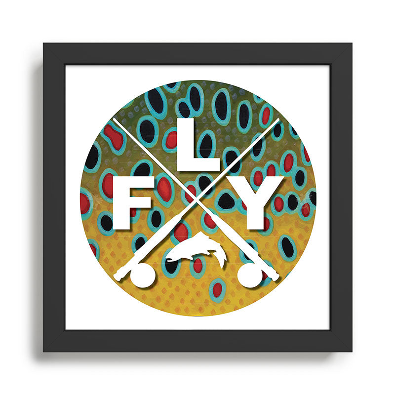 Brown Trout Fly Fishing  Framed Art Print Gallery Image 1