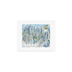 Park City Utah Trail Map Ski Snowboard Art Print Gallery Image 1