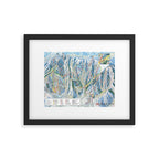 Park City Utah Trail Map Ski Snowboard Framed Art Print Gallery Image 5