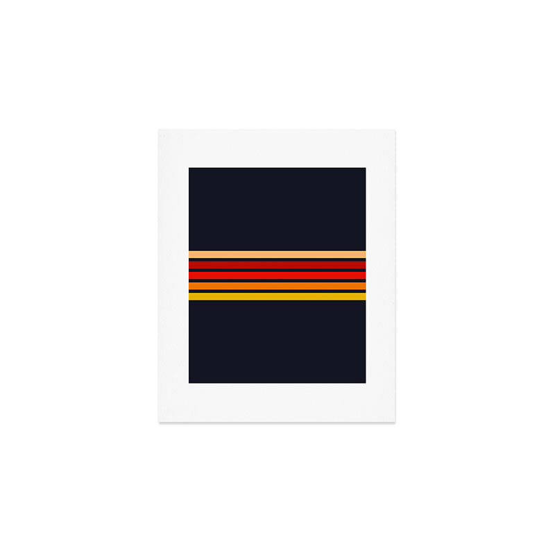 Abstract Minimal Retro Stripes 70s Style - KojÅ«ro Art Print Gallery Image 1