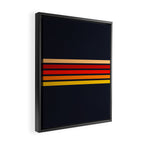 Abstract Minimal Retro Stripes 70s Style - KojÅ«ro Framed Canvas Print Gallery Image 2