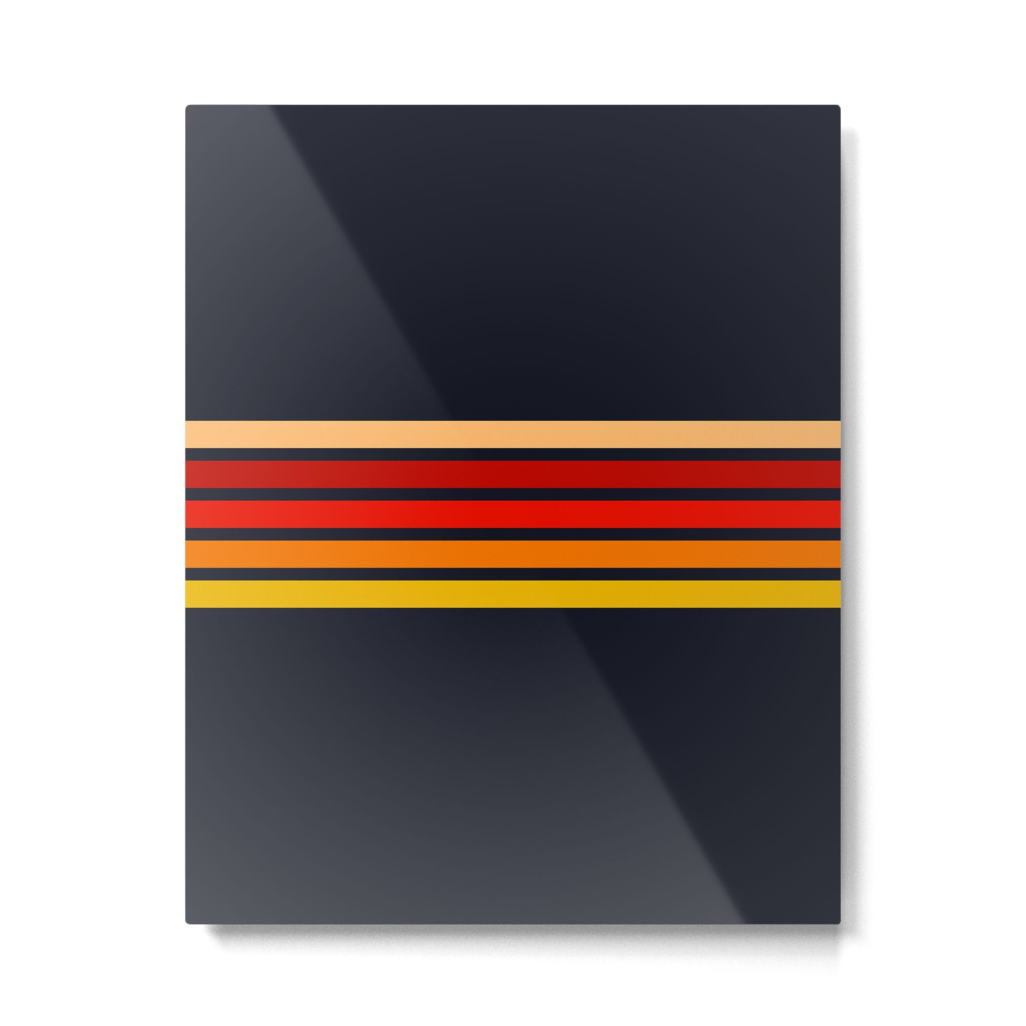 Abstract Minimal Retro Stripes 70s Style - KojÅ«ro Metal Print Gallery Image 6