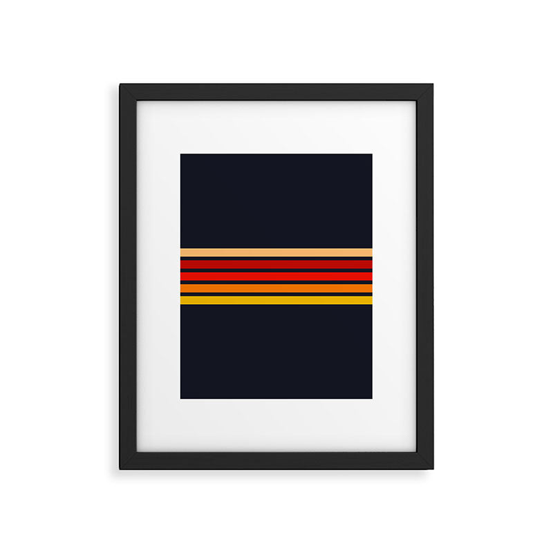 Abstract Minimal Retro Stripes 70s Style - KojÅ«ro Framed Art Print Gallery Image 6