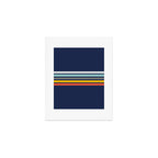 Abstract Minimal Retro Stripes 70s Style - Takakage Art Print Gallery Image 1