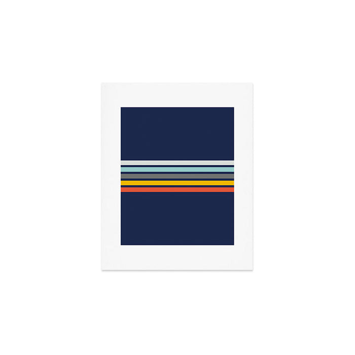 Abstract Minimal Retro Stripes 70s Style - Takakage Art Print Gallery Image 1
