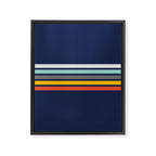 Abstract Minimal Retro Stripes 70s Style - Takakage Framed Canvas Print Gallery Image 8