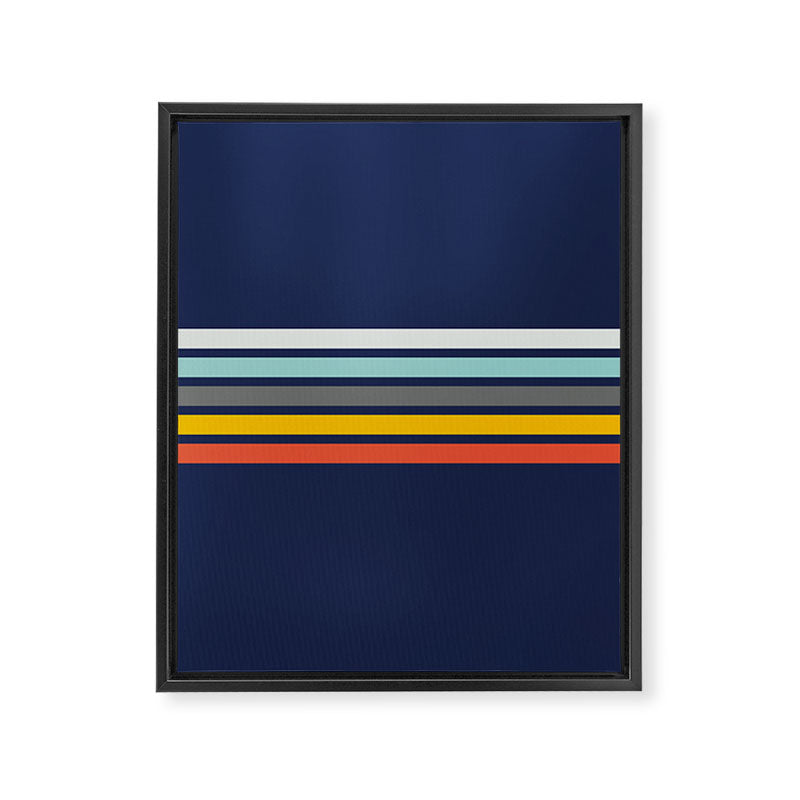 Abstract Minimal Retro Stripes 70s Style - Takakage Framed Canvas Print Gallery Image 8