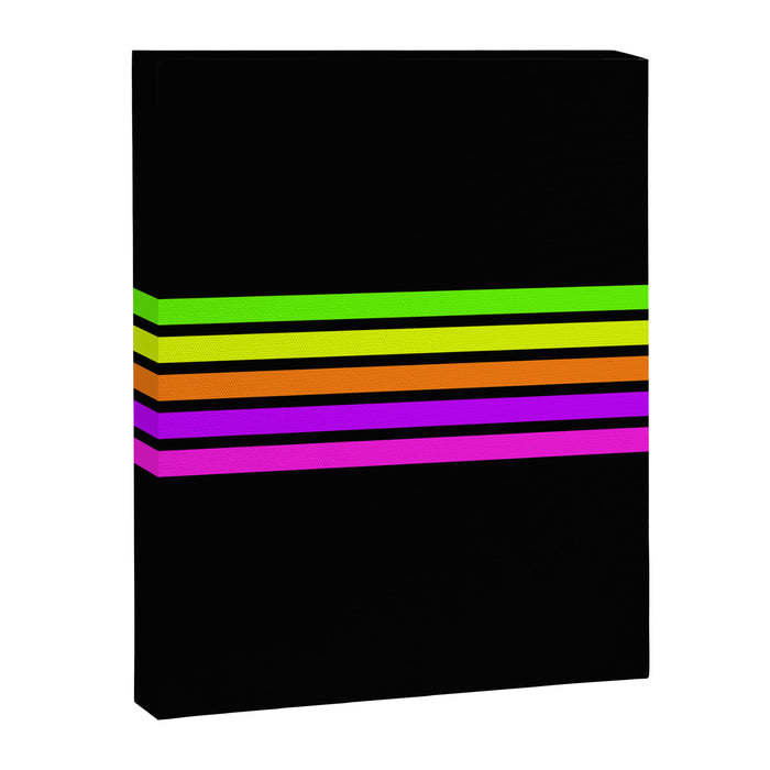 Abstract Minimal Retro Stripes 80s Neon Style - Nobutsuna Canvas Print Gallery Image 1