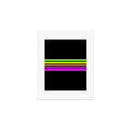 Abstract Minimal Retro Stripes 80s Neon Style - Nobutsuna Art Print Gallery Image 1