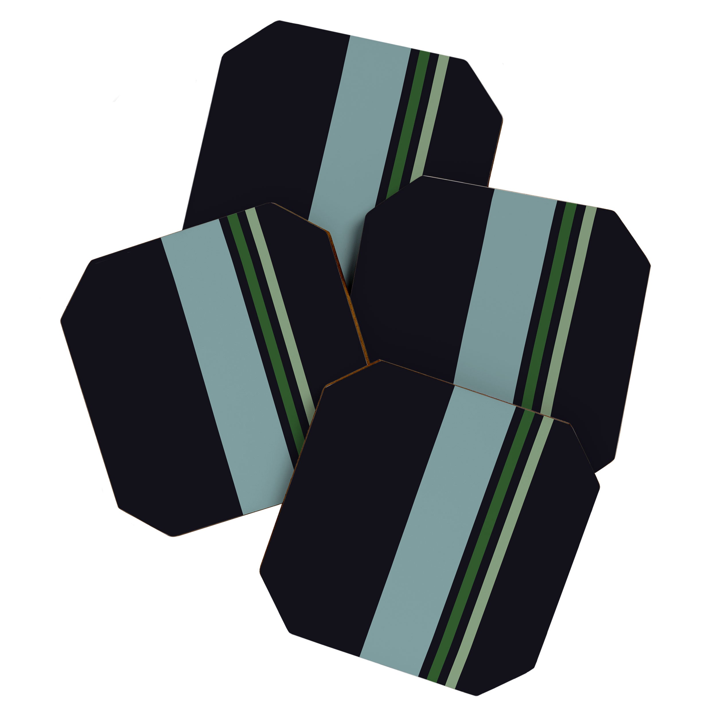 Classic Retro Striped Enenra Coaster Gallery Image 1