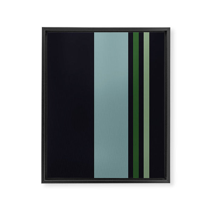 Classic Retro Striped Enenra Framed Canvas Print Gallery Image 1