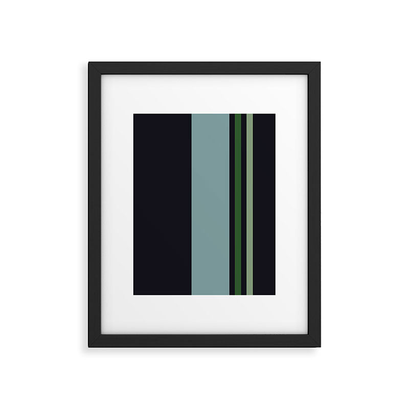 Classic Retro Striped Enenra Framed Art Print Gallery Image 6