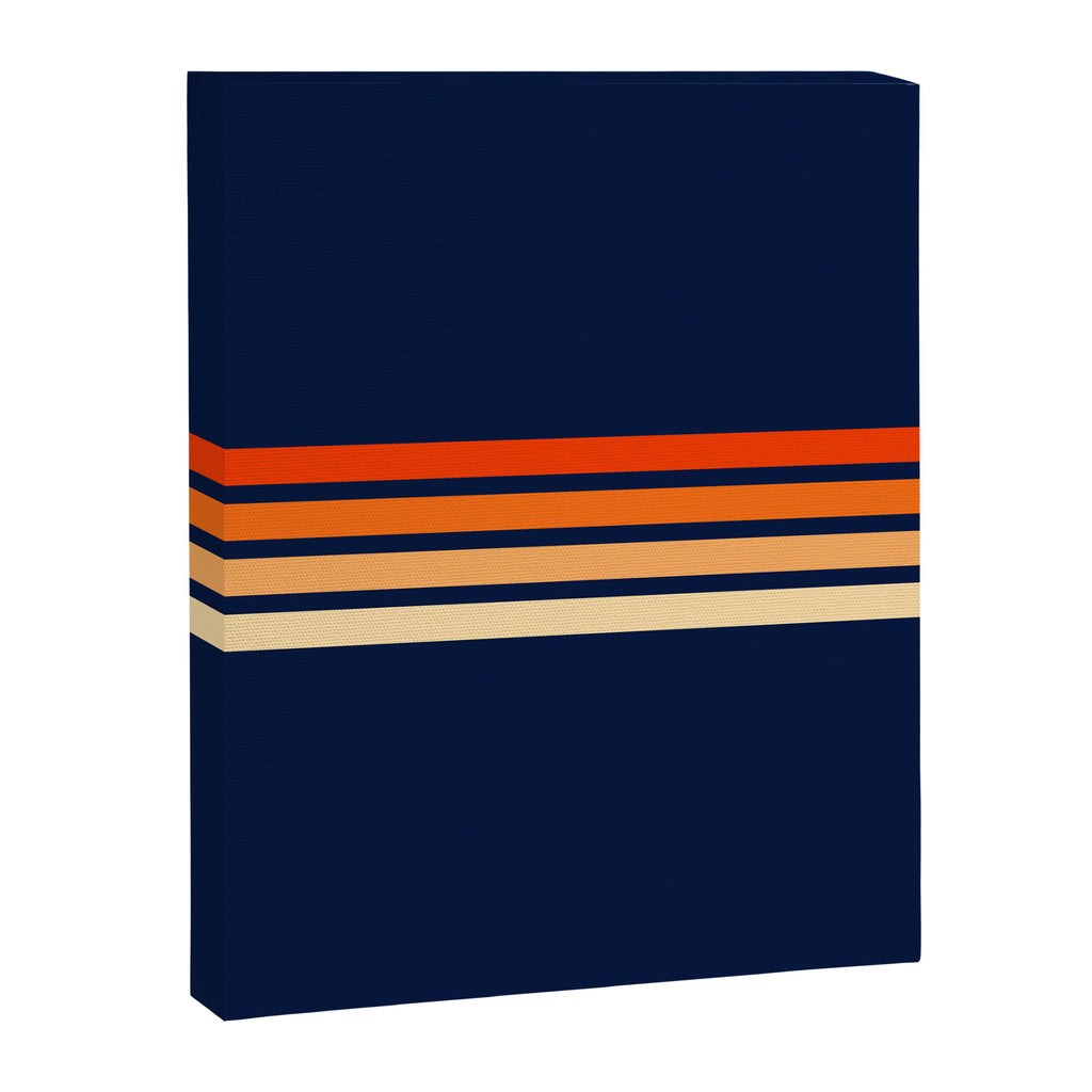 Minimal Orange Abstract Retro Racing Stripes 70s Style - Bluesane Canvas Print Gallery Image 8