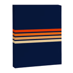 Minimal Orange Abstract Retro Racing Stripes 70s Style - Bluesane Canvas Print Gallery Image 8