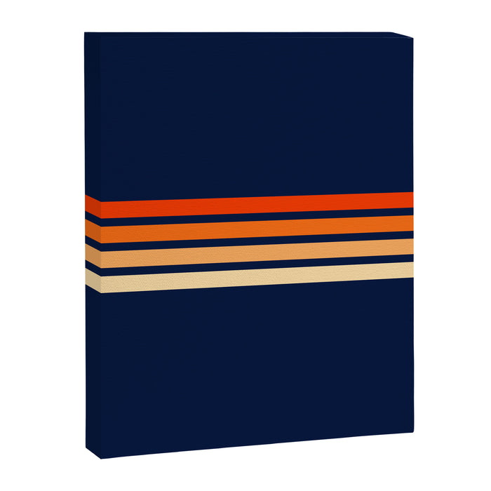 Minimal Orange Abstract Retro Racing Stripes 70s Style - Bluesane Canvas Print Gallery Image 1