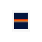 Minimal Orange Abstract Retro Racing Stripes 70s Style - Bluesane Art Print Gallery Image 1