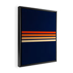 Minimal Orange Abstract Retro Racing Stripes 70s Style - Bluesane Framed Canvas Print Gallery Image 2
