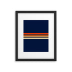 Minimal Orange Abstract Retro Racing Stripes 70s Style - Bluesane Framed Art Print Gallery Image 6