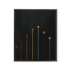 Retro Airplanes 07 Framed Canvas Print Gallery Image 8