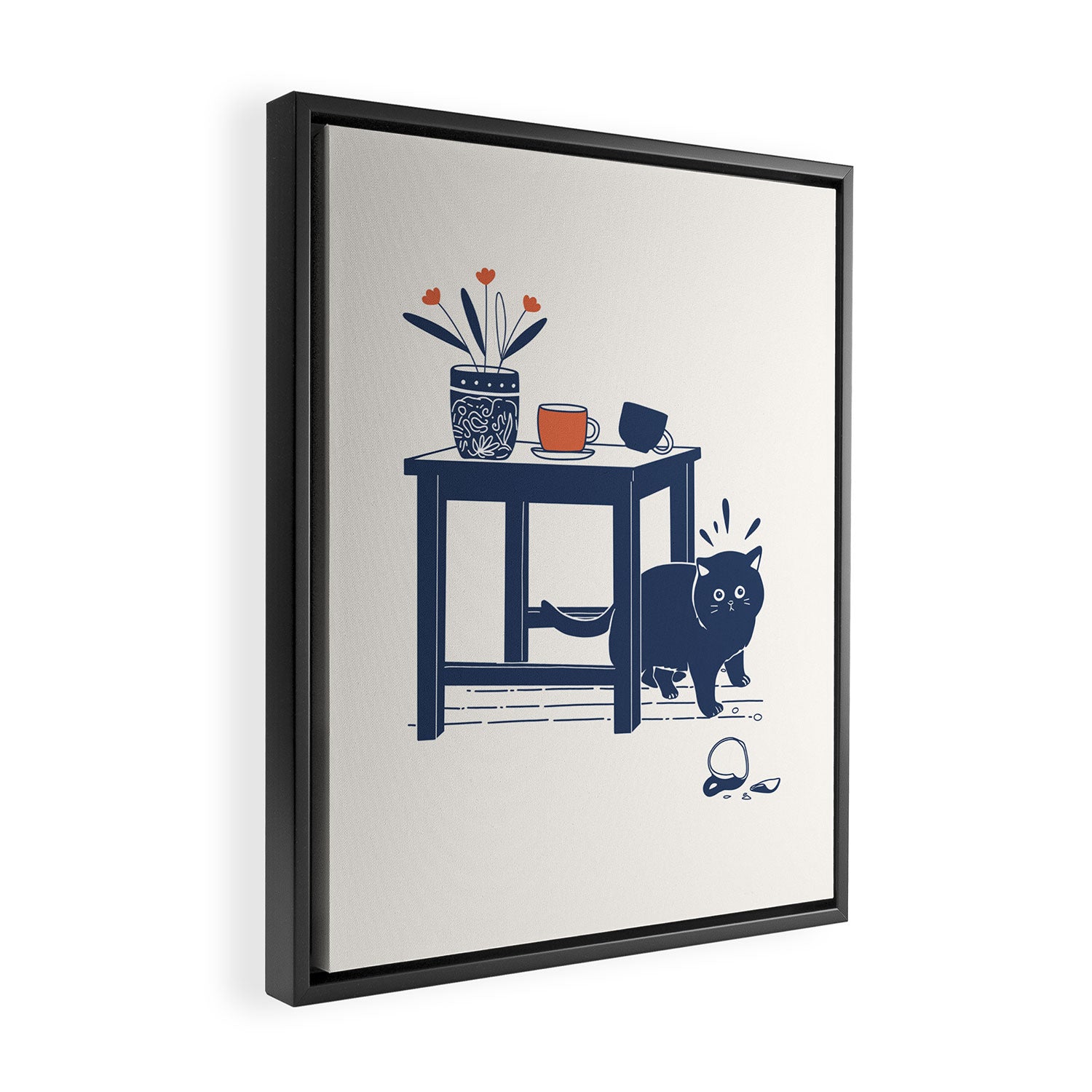 Broken Cup Framed Canvas Print Gallery Image 2