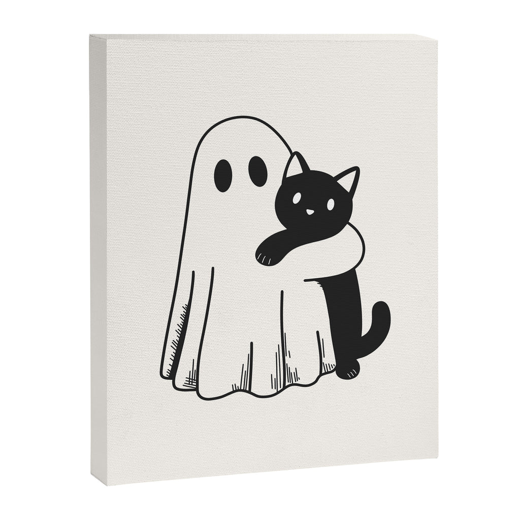 Ghost with a Cat Canvas Print Gallery Image 6