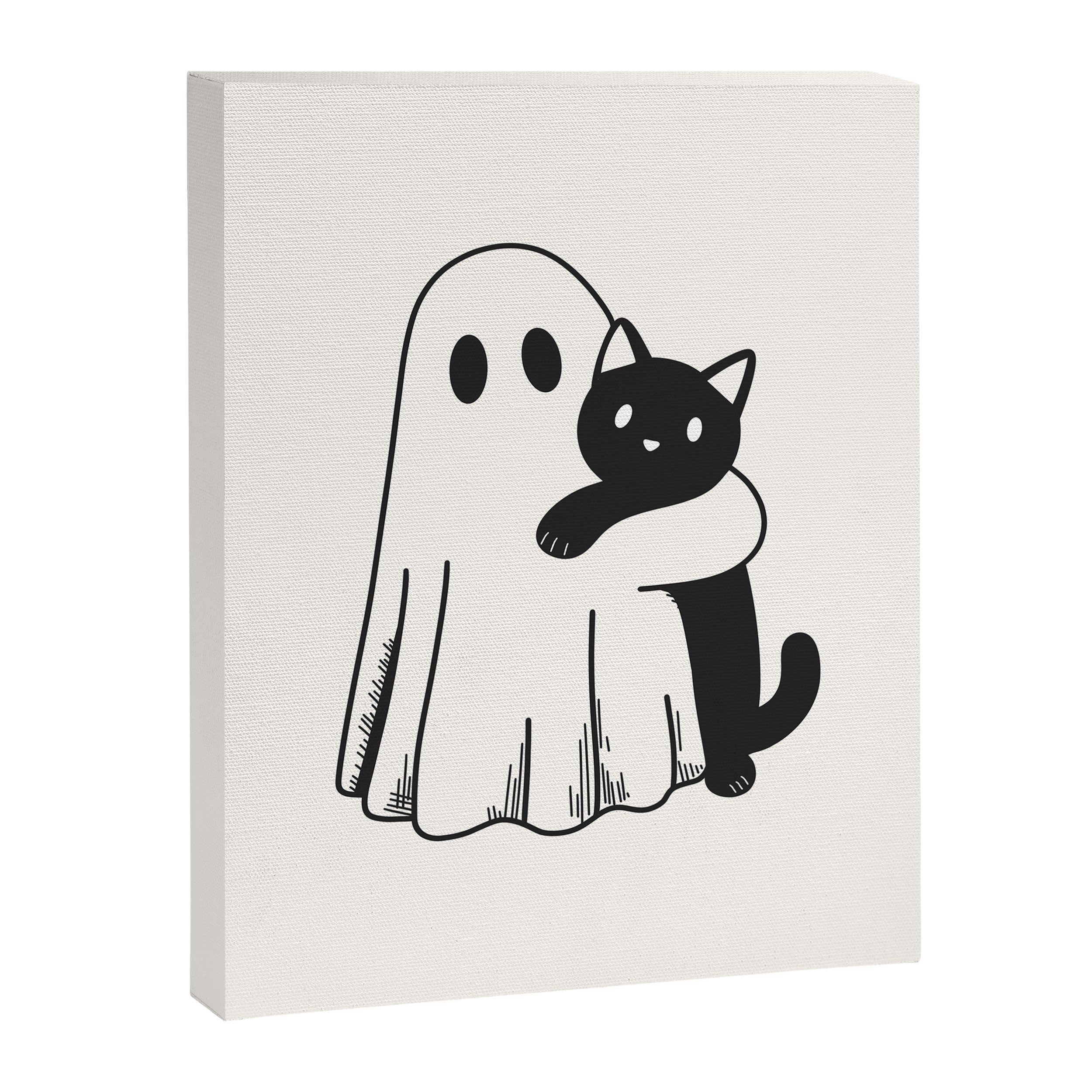 Ghost with a Cat Canvas Print Gallery Image 6